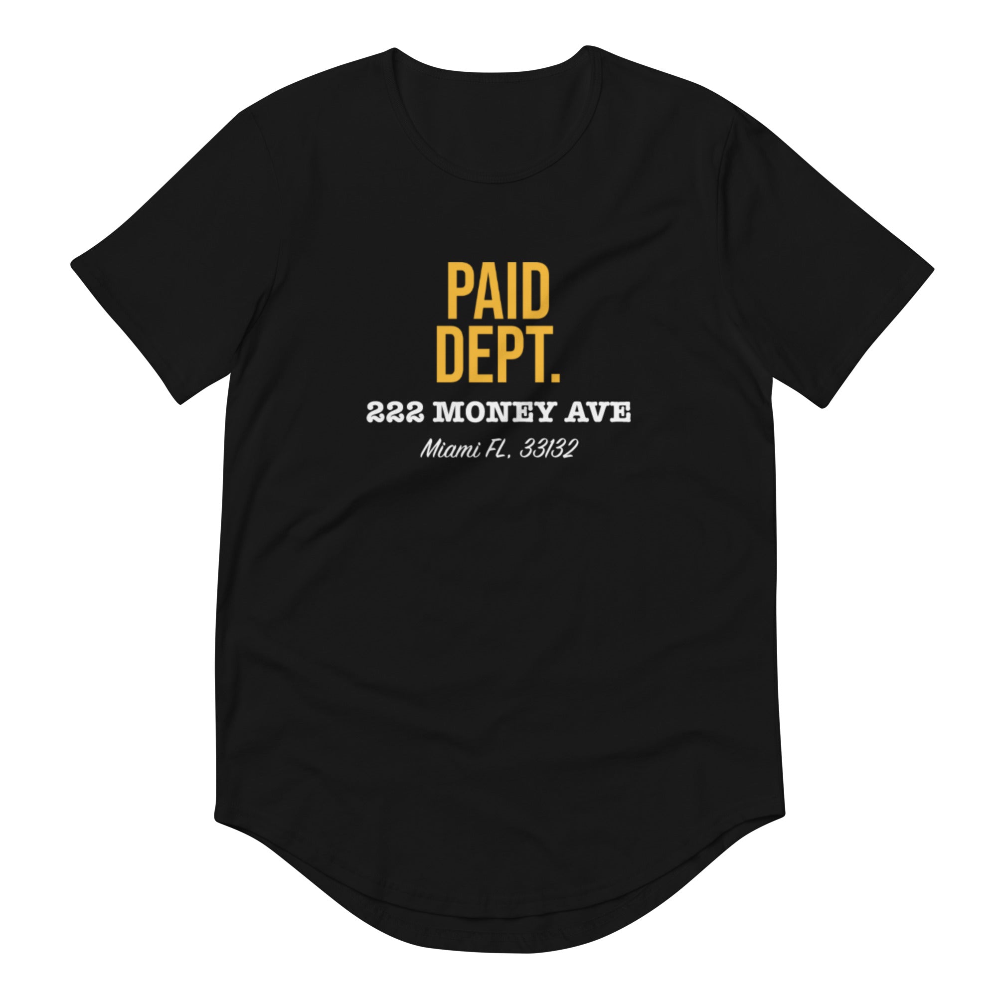 PAID DEPT. Men's Curved Hem T-Shirt
